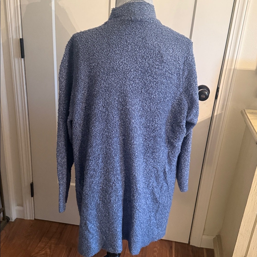 Lisa Rinna Collection Blue Textured Blazer - Picture 4 of 10
